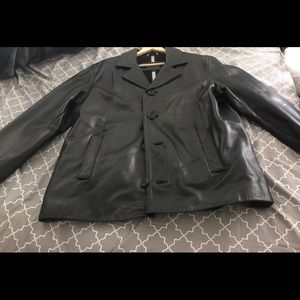 Black leather jacket